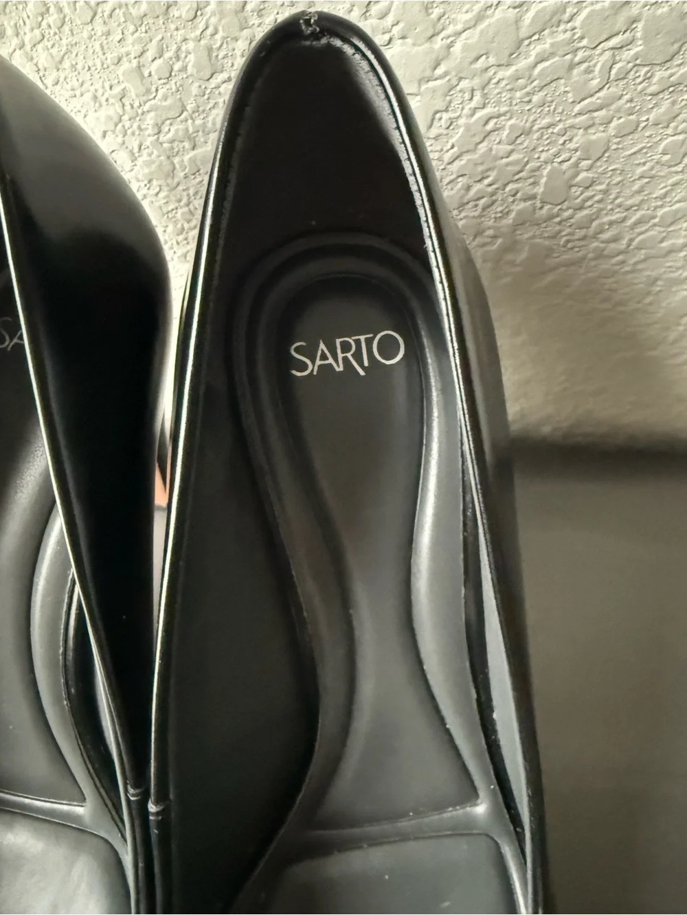 Franco Sarto Black Pointed-Toe Pumps